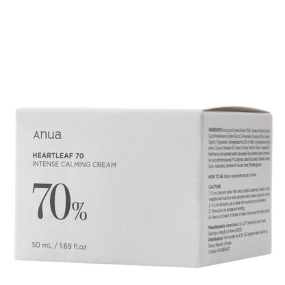 Anua - Heartleaf 70% Intense Calming Cream - Soothing Face Cream with Astragalus Extract - 50ml