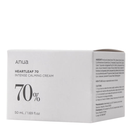 Anua - Heartleaf 70% Intense Calming Cream - Soothing Face Cream with Astragalus Extract - 50ml