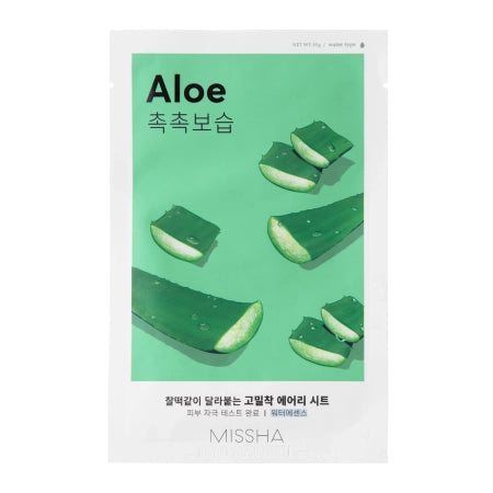Missha - Airy Fit Sheet Mask - Aloe Moisturizing and Elasticizing Sheet Mask - 19g
