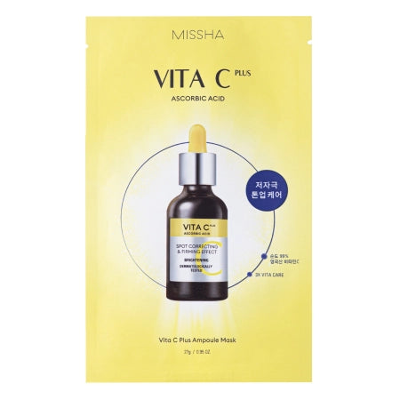 Missha - Vita C Plus Spot Correcting & Firming Ampoule Sheet Mask Brightening Vitamin C Sheet Mask 27g